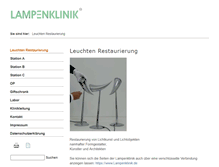 Tablet Screenshot of lampenklinik.de